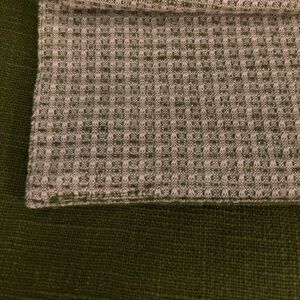 Williams Sonoma linen cotton waffle weave table runner 16" x 108"
